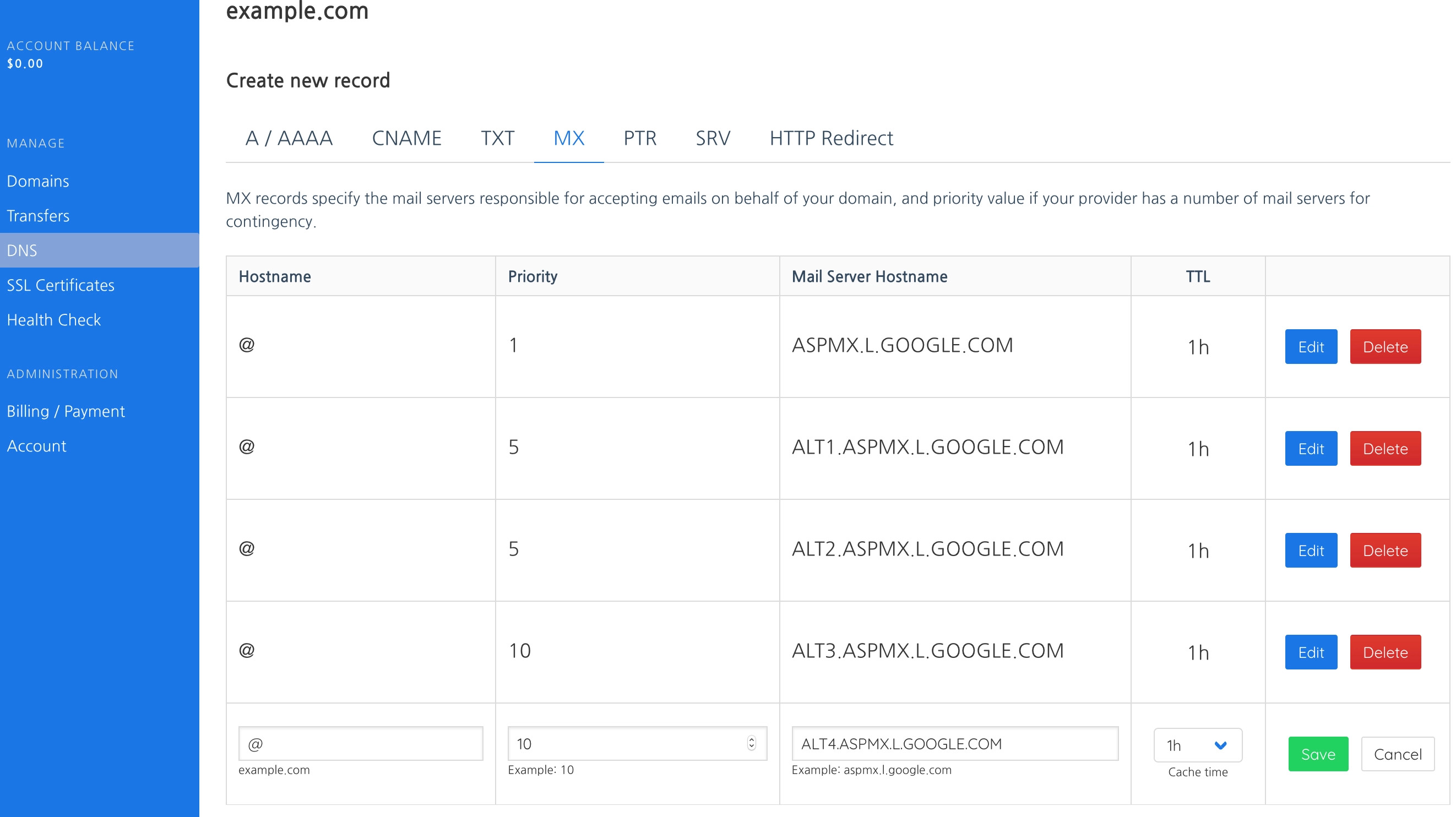 Как настроить free dns